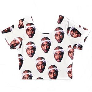 Omighty Tupac crop top